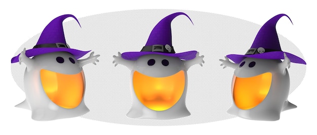 3D-Darstellung des Halloween-Geistes