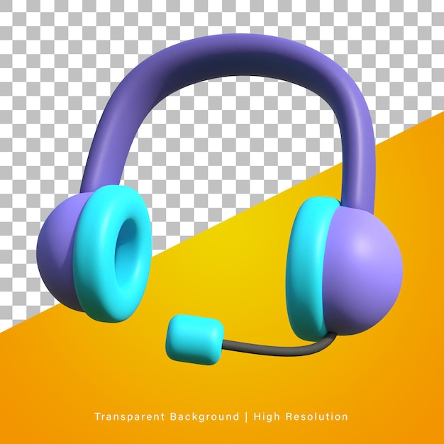 3d-darstellung des headset-callcenters