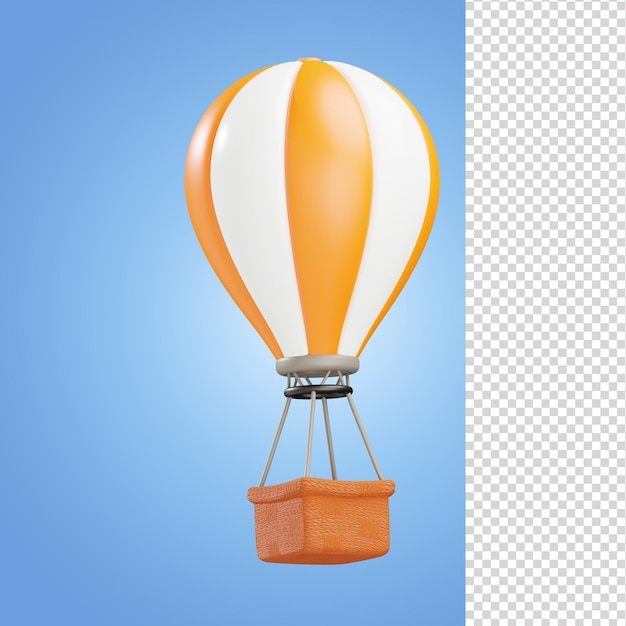 3D-Darstellung des Heißluftballons