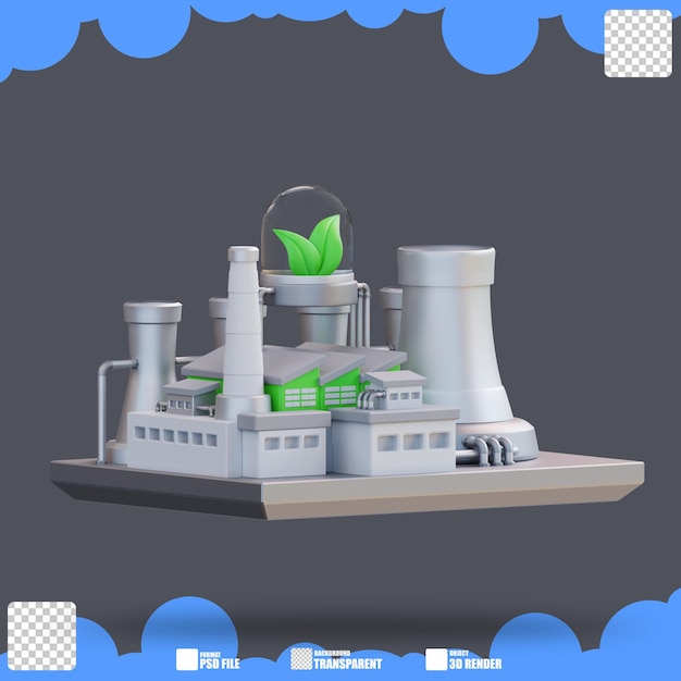 3D-Darstellung des Kraftwerkskraftwerks 2
