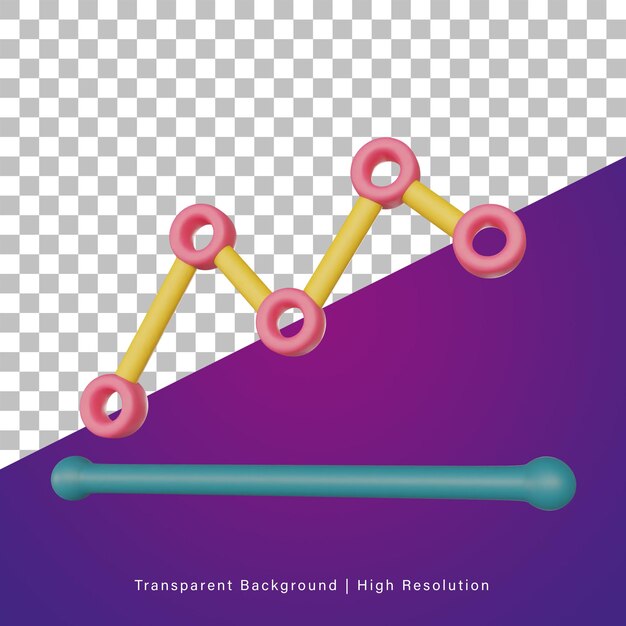 3D-Darstellung des Liniendiagrammwachstums