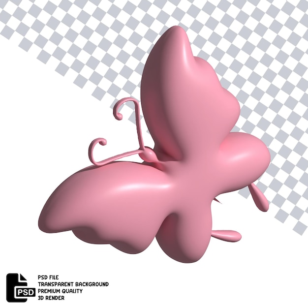 3D-Darstellung des Schmetterlings
