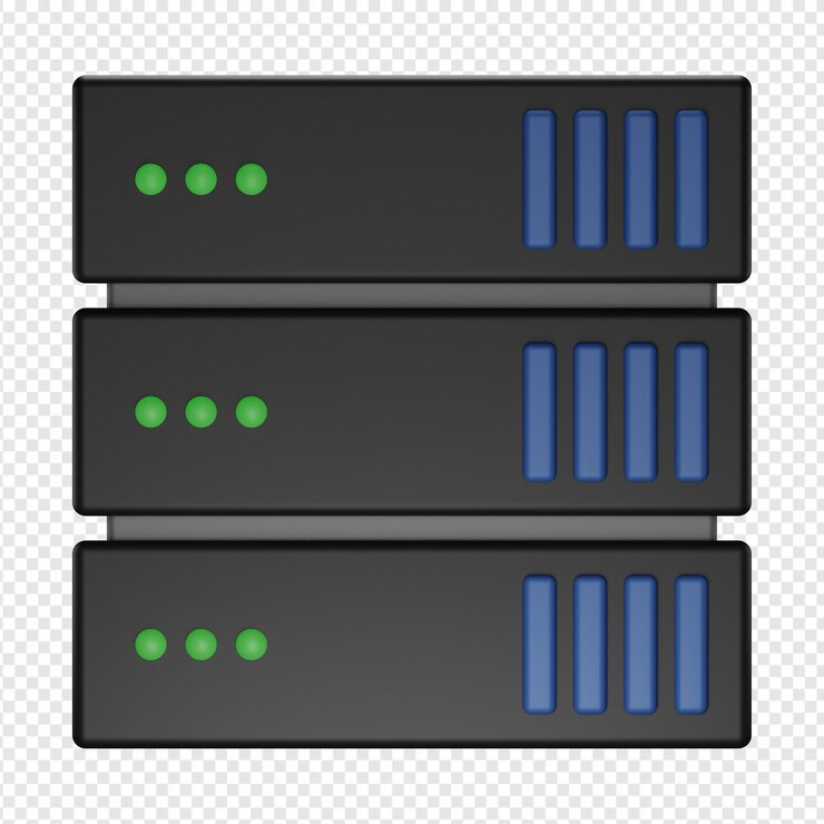 PSD 3d-darstellung des serversymbols psd