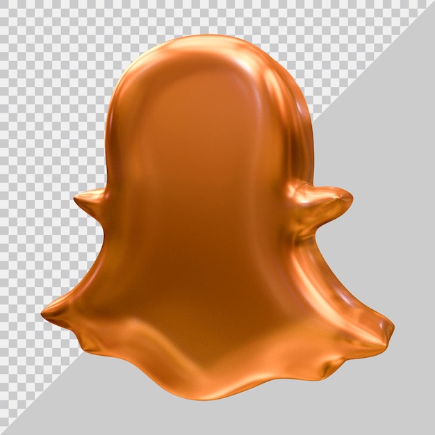 3d-darstellung des snapchat-icon-social-media-konzepts