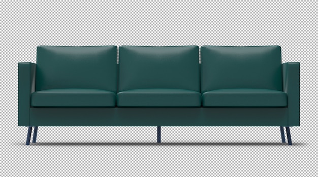 3D-Darstellung des Sofas isoliert