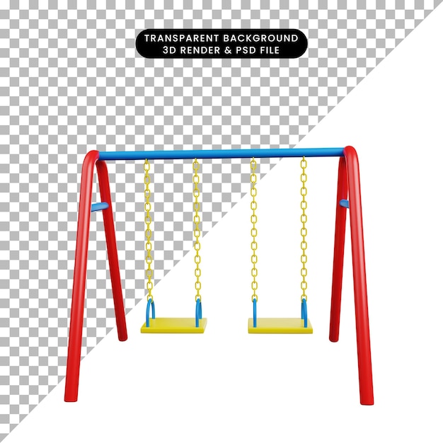 PSD 3d-darstellung des spielplatzes