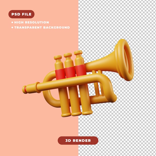 3D-Darstellung des Trompetensymbols
