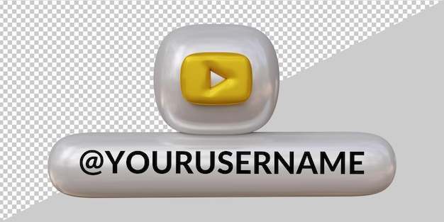 3D-Darstellung des unteren Drittels des YouTube-Symbols