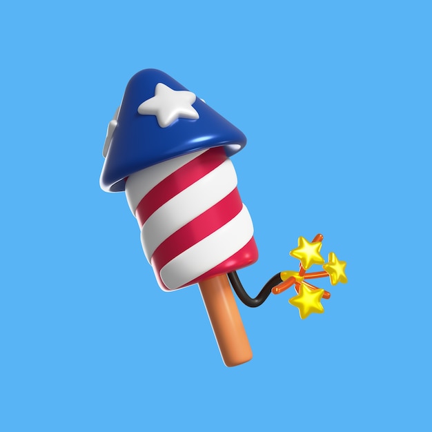 PSD 3d-darstellung des usa-symbols