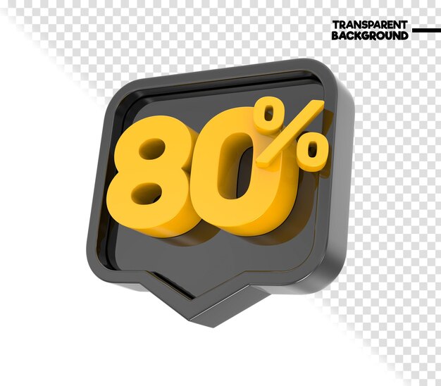 3D-Darstellung des Verkaufsetikettensymbols