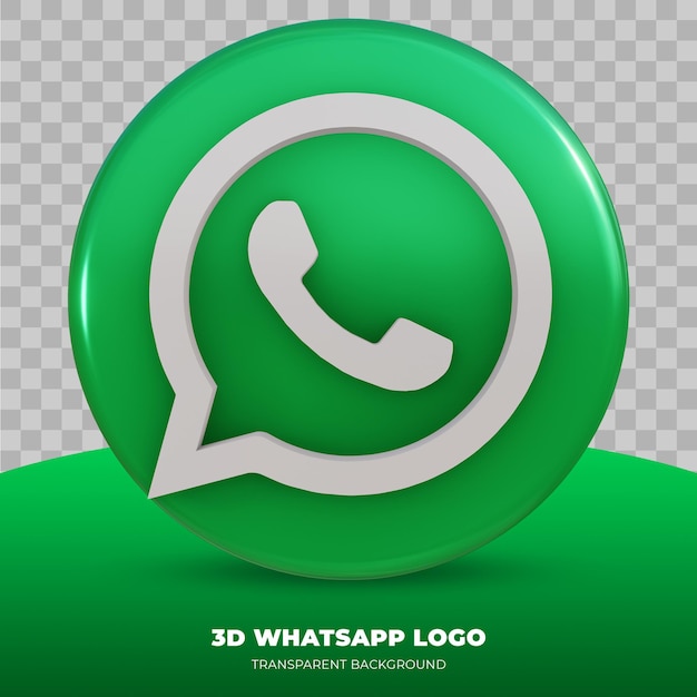 3D-Darstellung des WhatsApp-Logos isoliert