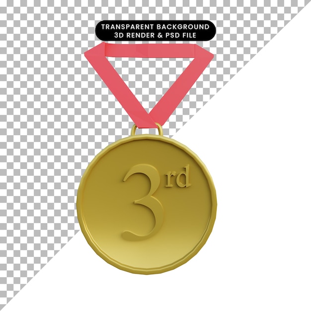 3D-Darstellung einfaches Objekt 3. Medaillen