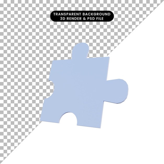 PSD 3d-darstellung einfaches objektpuzzle