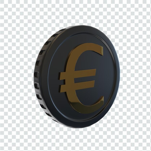 3d-Darstellung Euro-Münzen-Symbol Geld 3d rendern