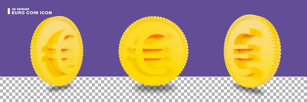 3d-darstellung euro-münzensymbol