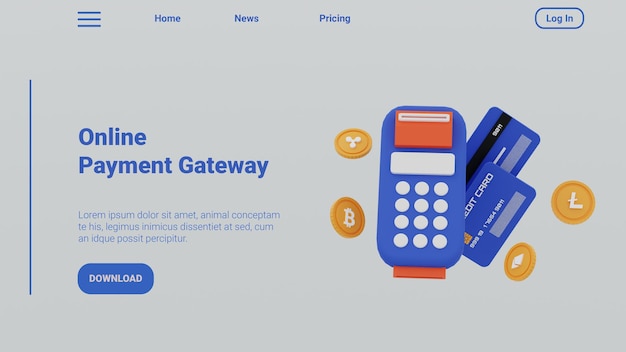 3D-Darstellung Finanz-Online-Zahlungsgateway