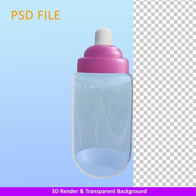 PSD 3d-darstellung flasche milch