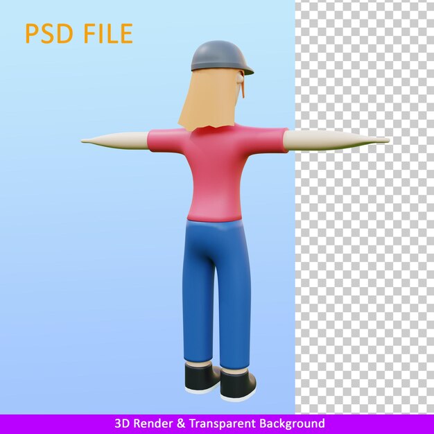 PSD 3d-darstellung frauen