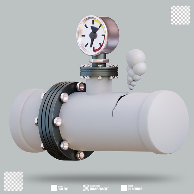 PSD 3d-darstellung gasleck 2