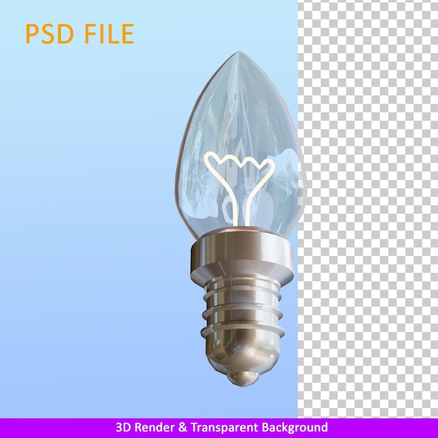 PSD 3d-darstellung glühbirne