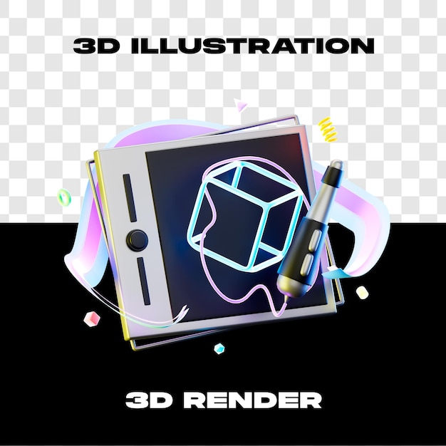 3D-Darstellung Grafikdesign 3D-Rendering 3D-Symbol mit hoher Auflösung und transparentem Hintergrund