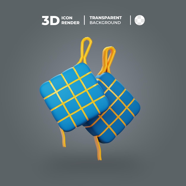 3D-Darstellung Ketupat