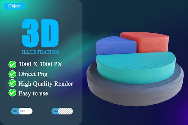 3d-darstellung kreisdiagramm