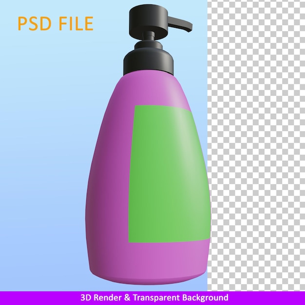 3d-darstellung lotionsflasche