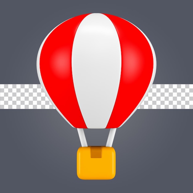 3D-Darstellung Luftballon Lieferung