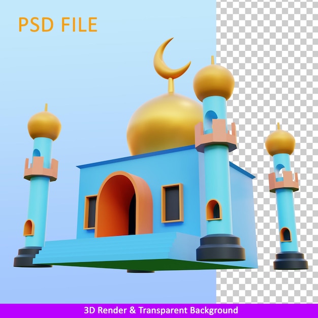 3D-Darstellung Moschee