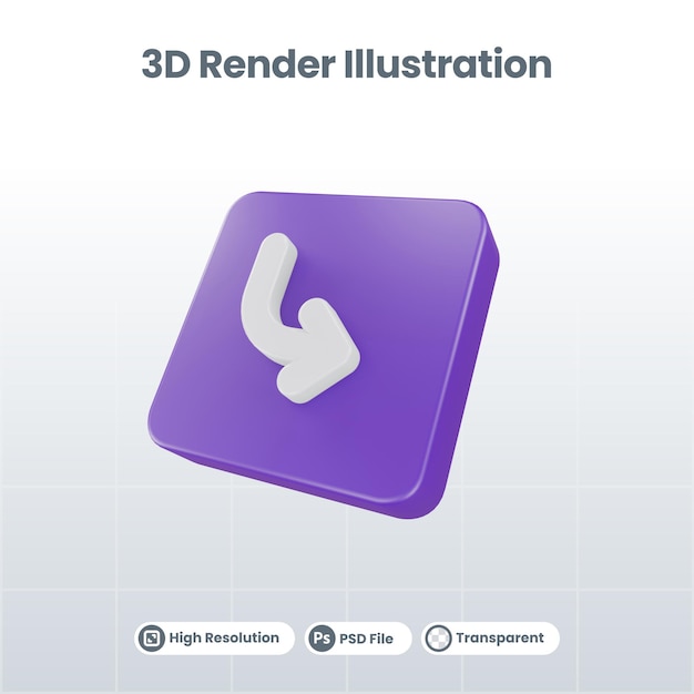 3D-Darstellung Pfeilsymbol des Pfeils nach oben