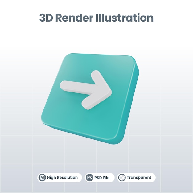 3D-Darstellung Pfeilsymbol des Rückens