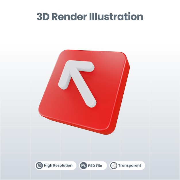 3d-darstellung pfeilsymbol von links