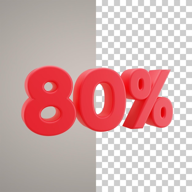 3D-Darstellung Rabatt 80 Prozent