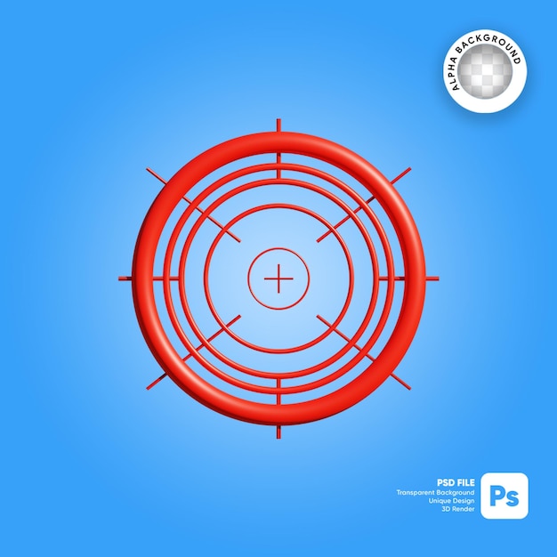 PSD 3d-darstellung sniper optische sehenswürdigkeiten