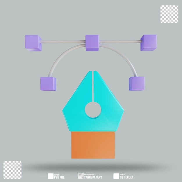 PSD 3d-darstellung stiftwerkzeug