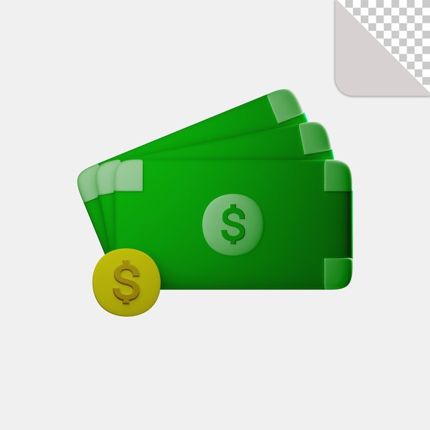 3d-darstellung symbol geld währung