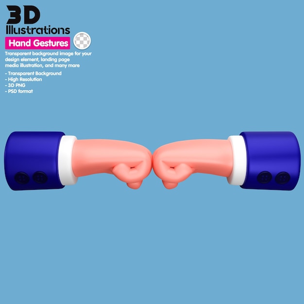 3D-Darstellung Symbol Hände