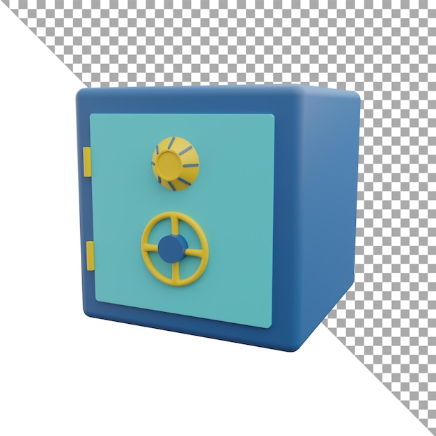 3d-darstellung symbol sicherheitsbox