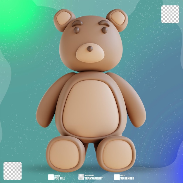 3d-darstellung teddybär