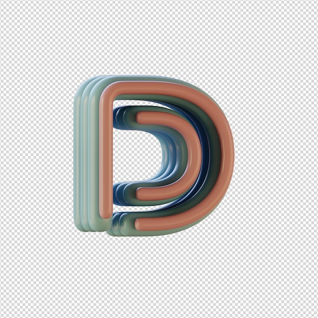 3D-Darstellung von Alphabeten im Disco-Stil