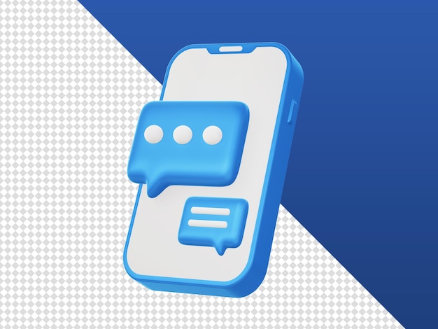 3D-Darstellung von Chat- und Messaging-Blasen-Illustrationssymbolen für UI-UX-Web-Mobile-Apps-Werbedesigns