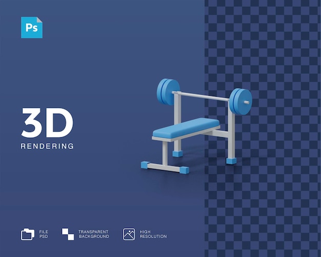 3d-darstellung von fitnessgeräten