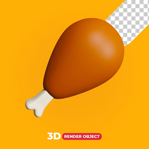 3D-Darstellung von Hühnerkeulen