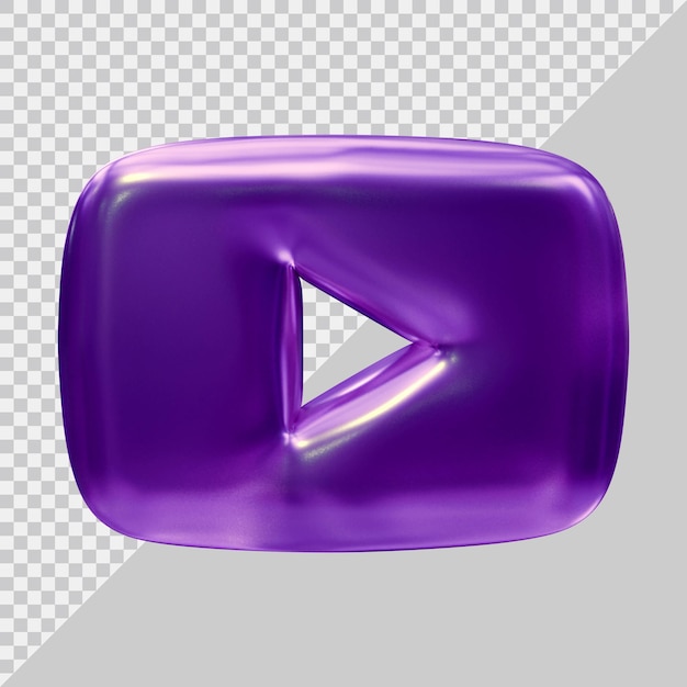 3d-darstellung von youtube-icon-social-media-konzept