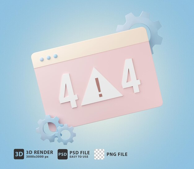 3D-Darstellung Warnung 404 Fehlerseite