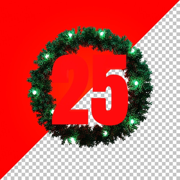 3d-darstellung weihnachtskranz