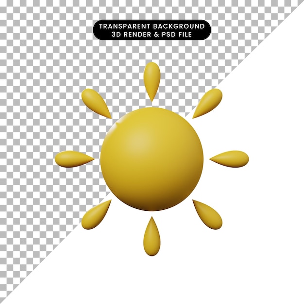 3D-Darstellung Wettersymbol sonnig