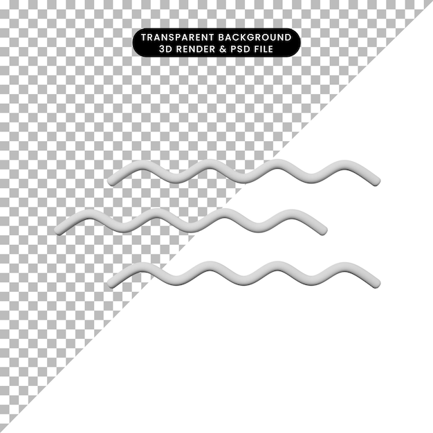 3d-darstellung wettersymbol windig