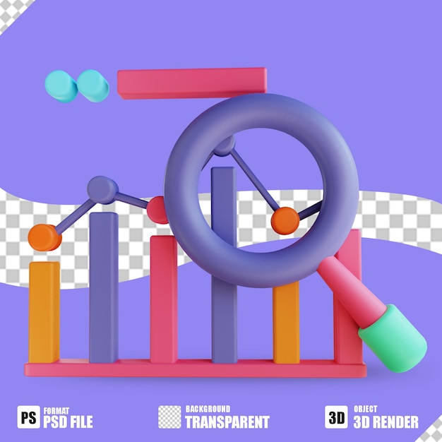 PSD 3d-darstellungsdiagramm und datenanalyse 6 für unternehmen geeignet